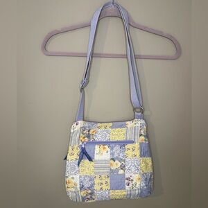 Donna Sharp Spring Flowers Quilted Patchwork Crossbody Purse Cottagecore Grandma